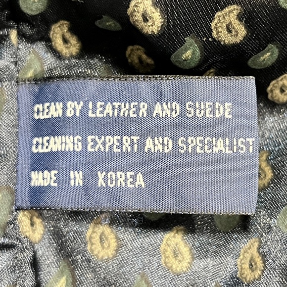 NWT GAP 100% Suede Leather Bomber Jacket Navy Blue Cropped Suede Outerwear - Picture 15 of 15